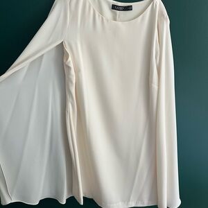 Ralph Lauren Cape Georgette Cocktail Dress